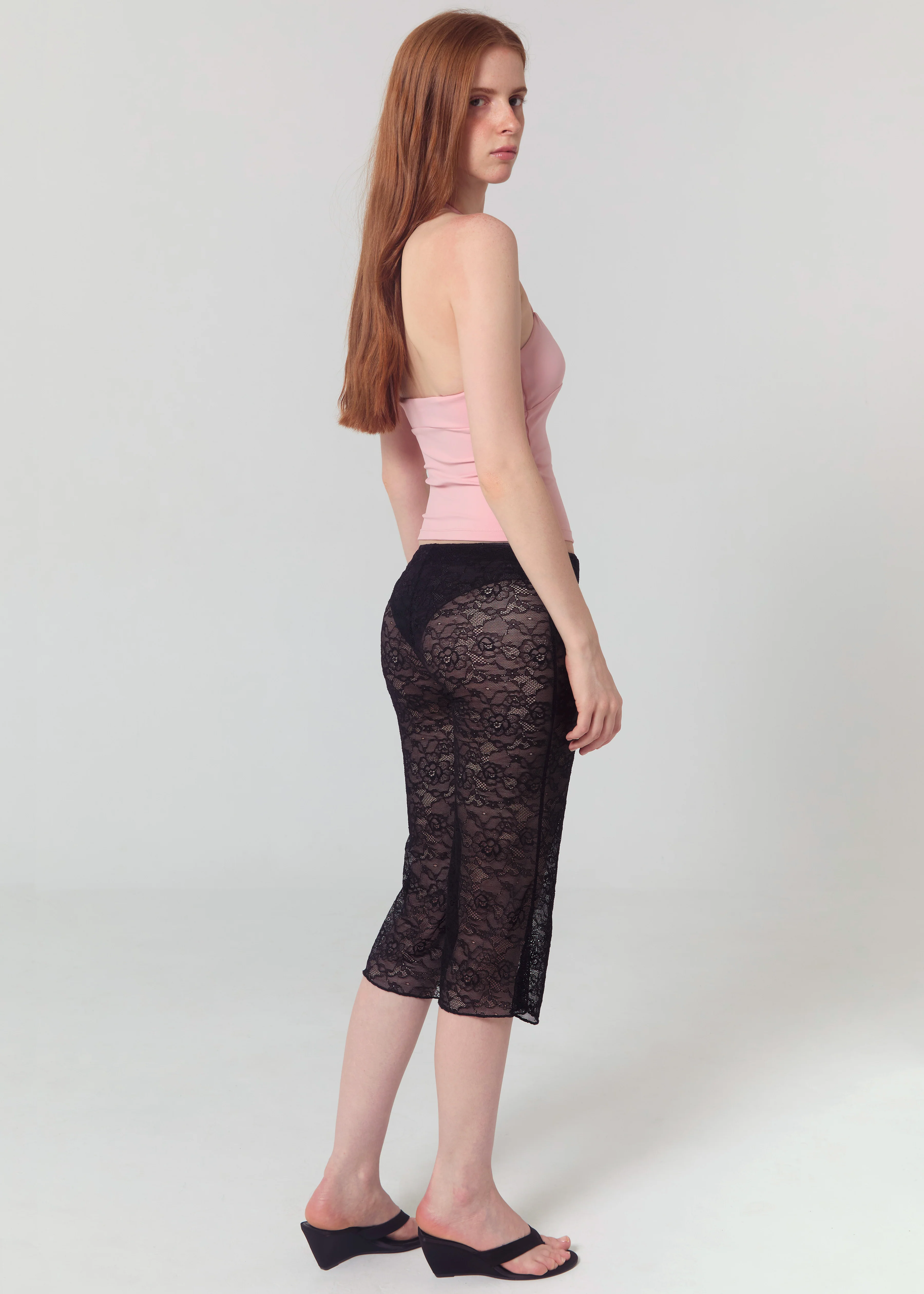 CAPRI MESH PANTS - BLACK LACE - Image 5