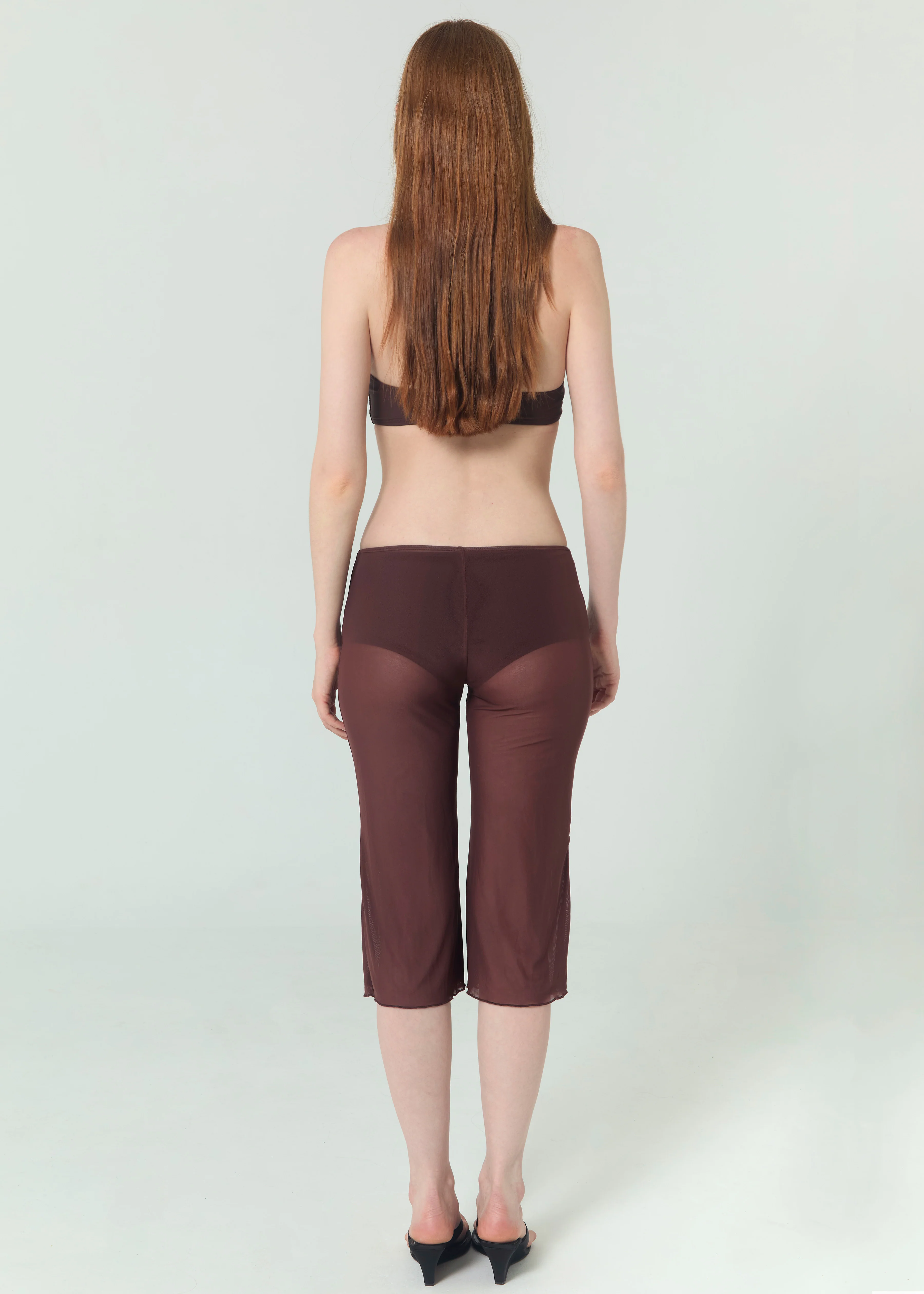 CAPRI MESH PANTS - BROWN - Image 4