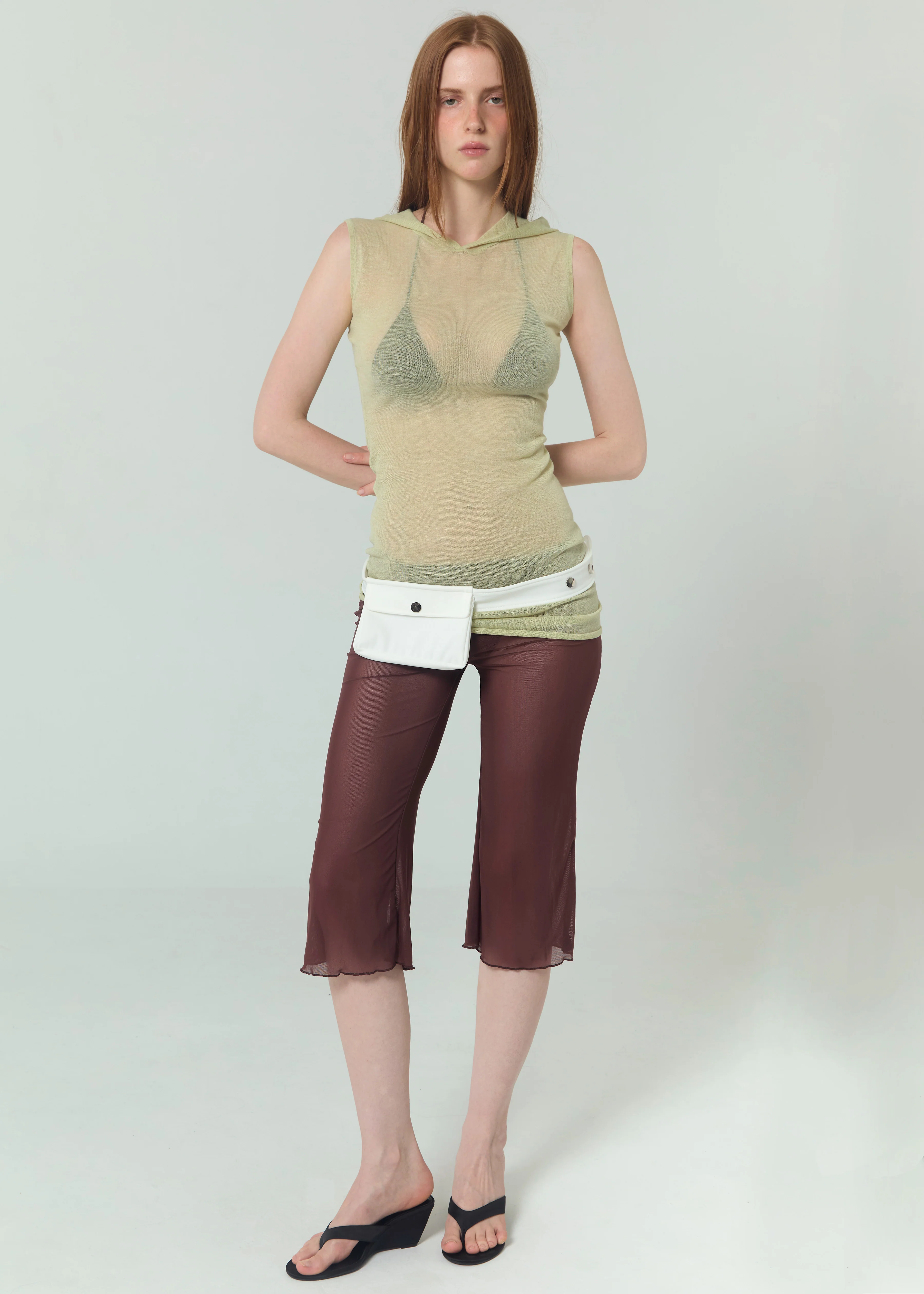 CAPRI MESH PANTS - BROWN - Image 5