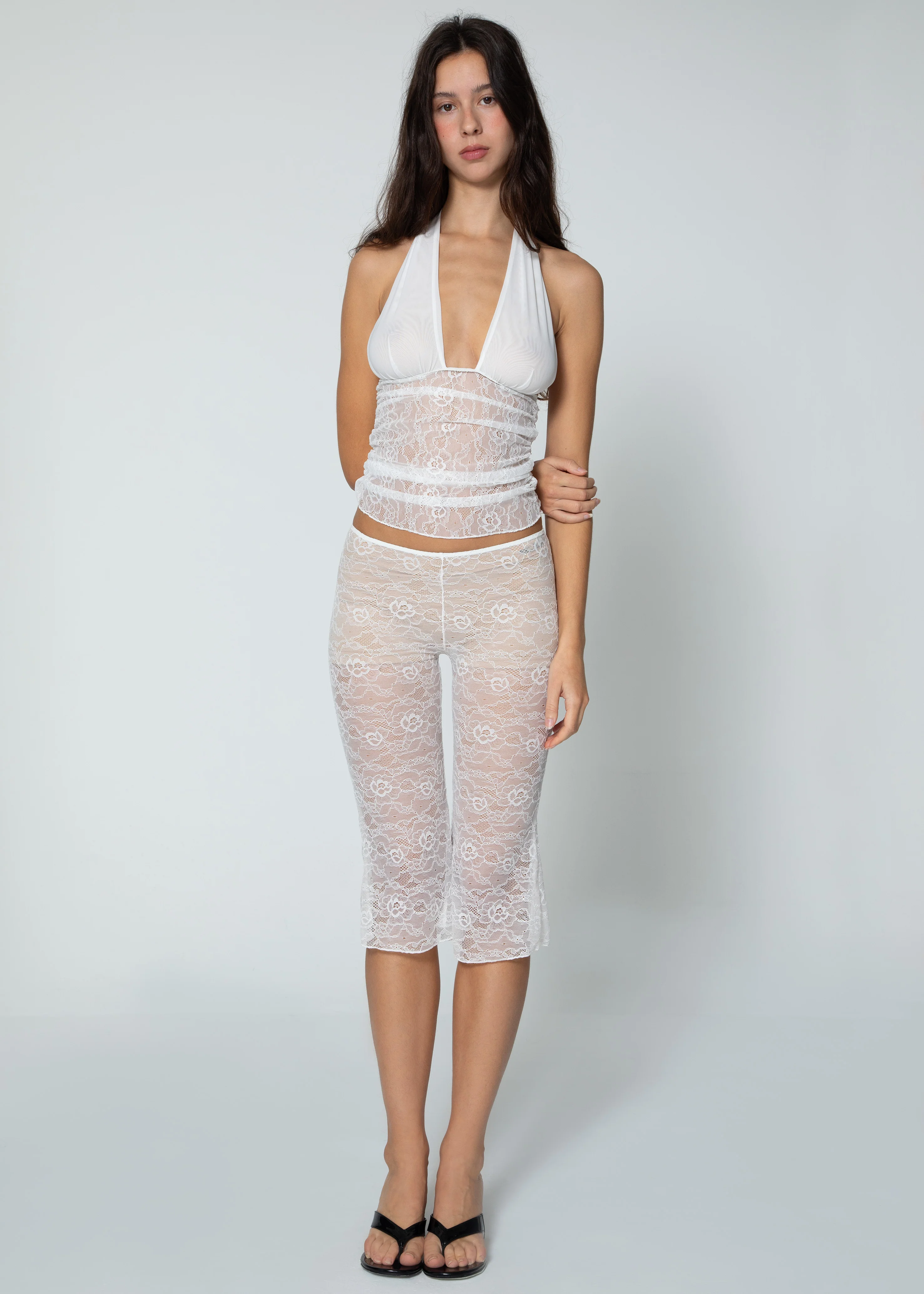 CAPRI LACE PANTS - IVORY - Image 3