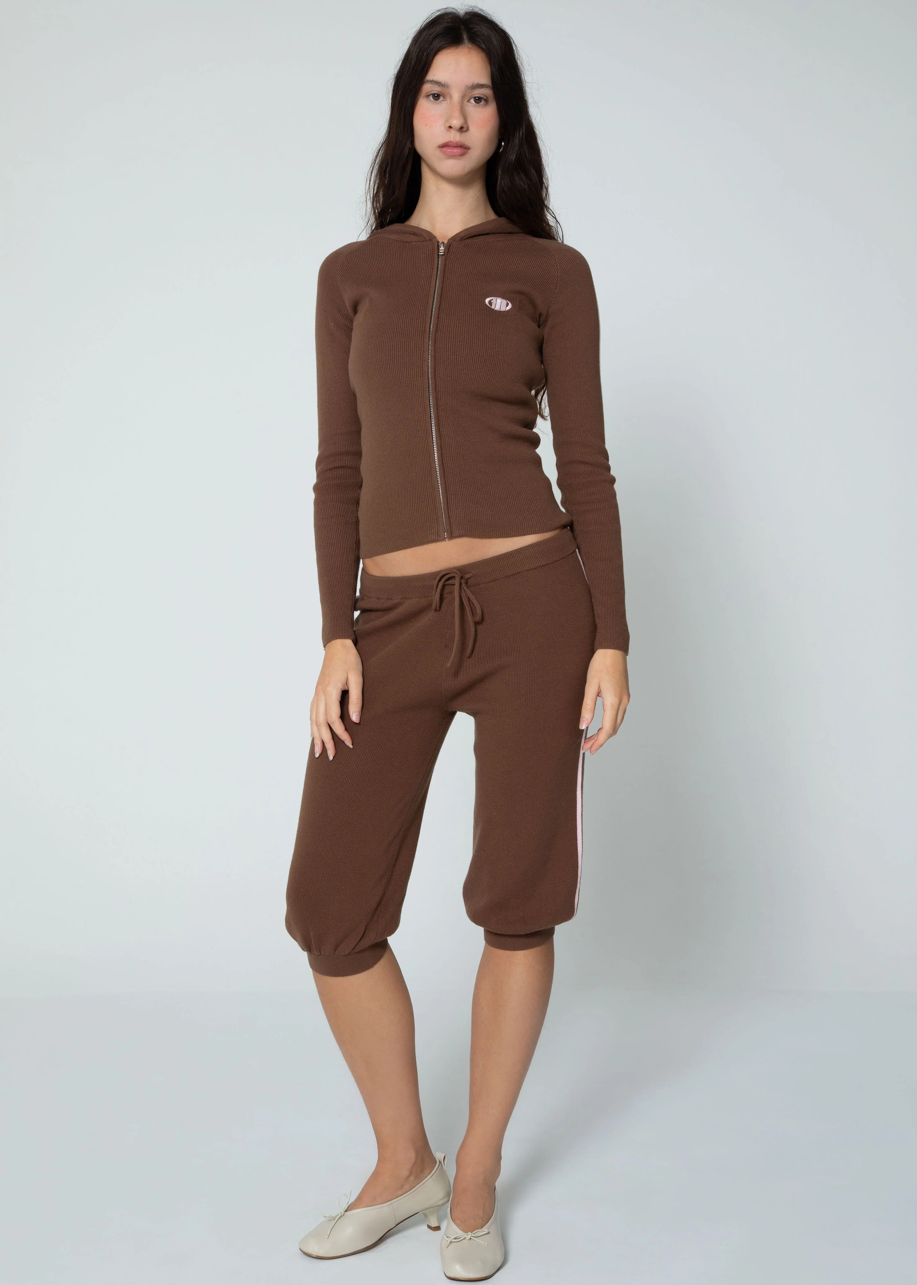 CAPRI KNIT SWEATPANTS - BROWN - Image 4