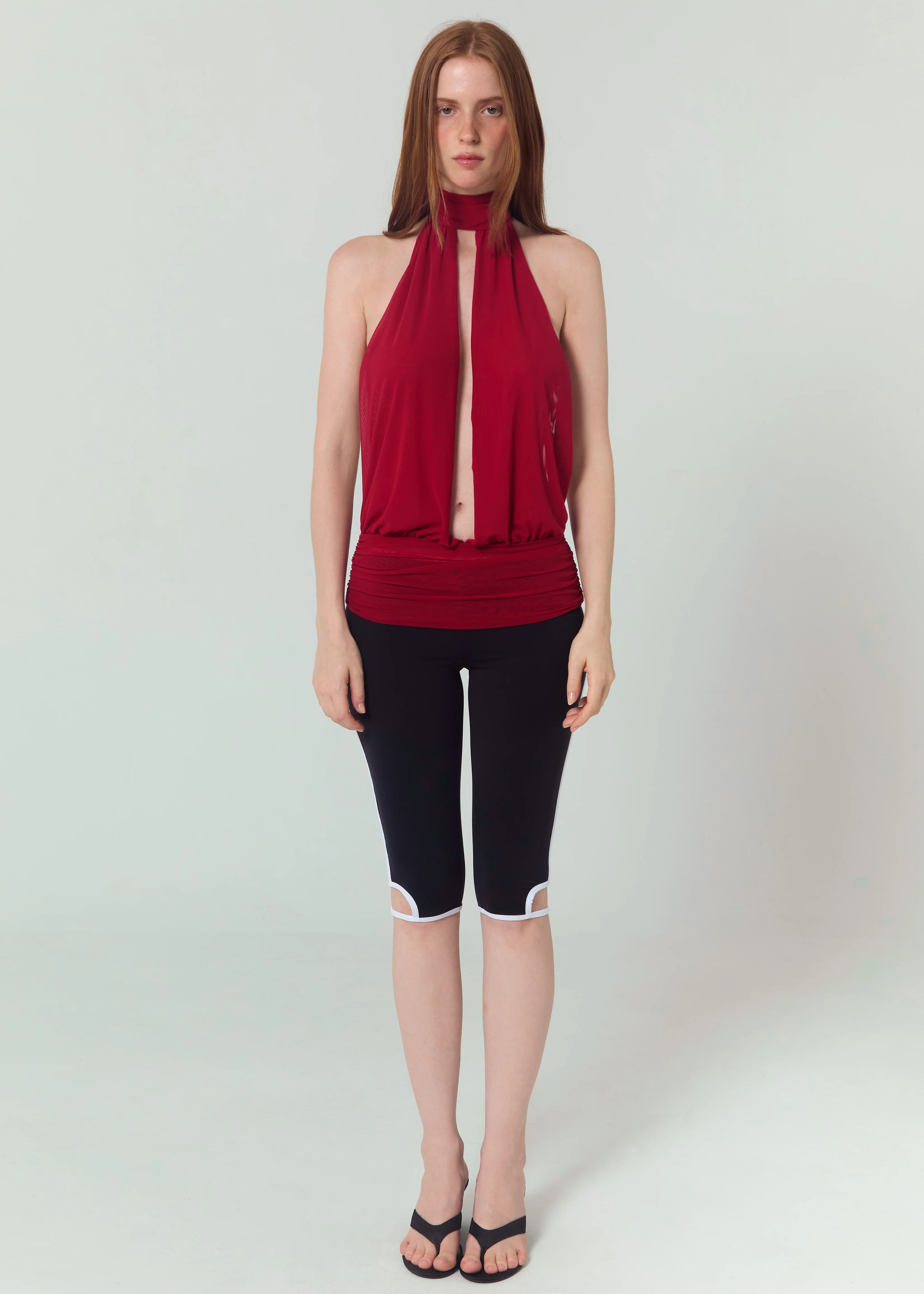 MESH NECK TOP - ROSE - Image 4