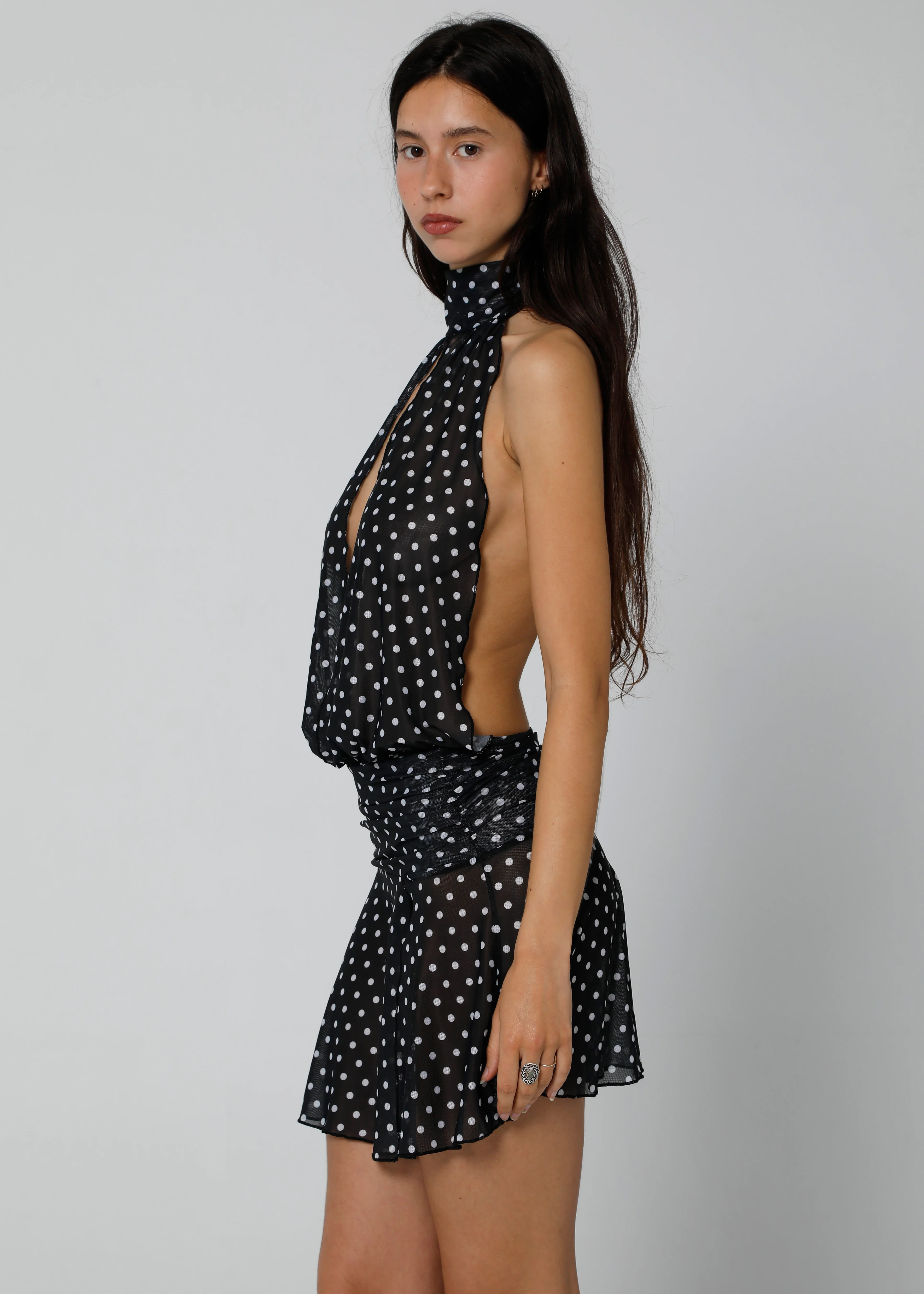 MESH DRESS - POLKA