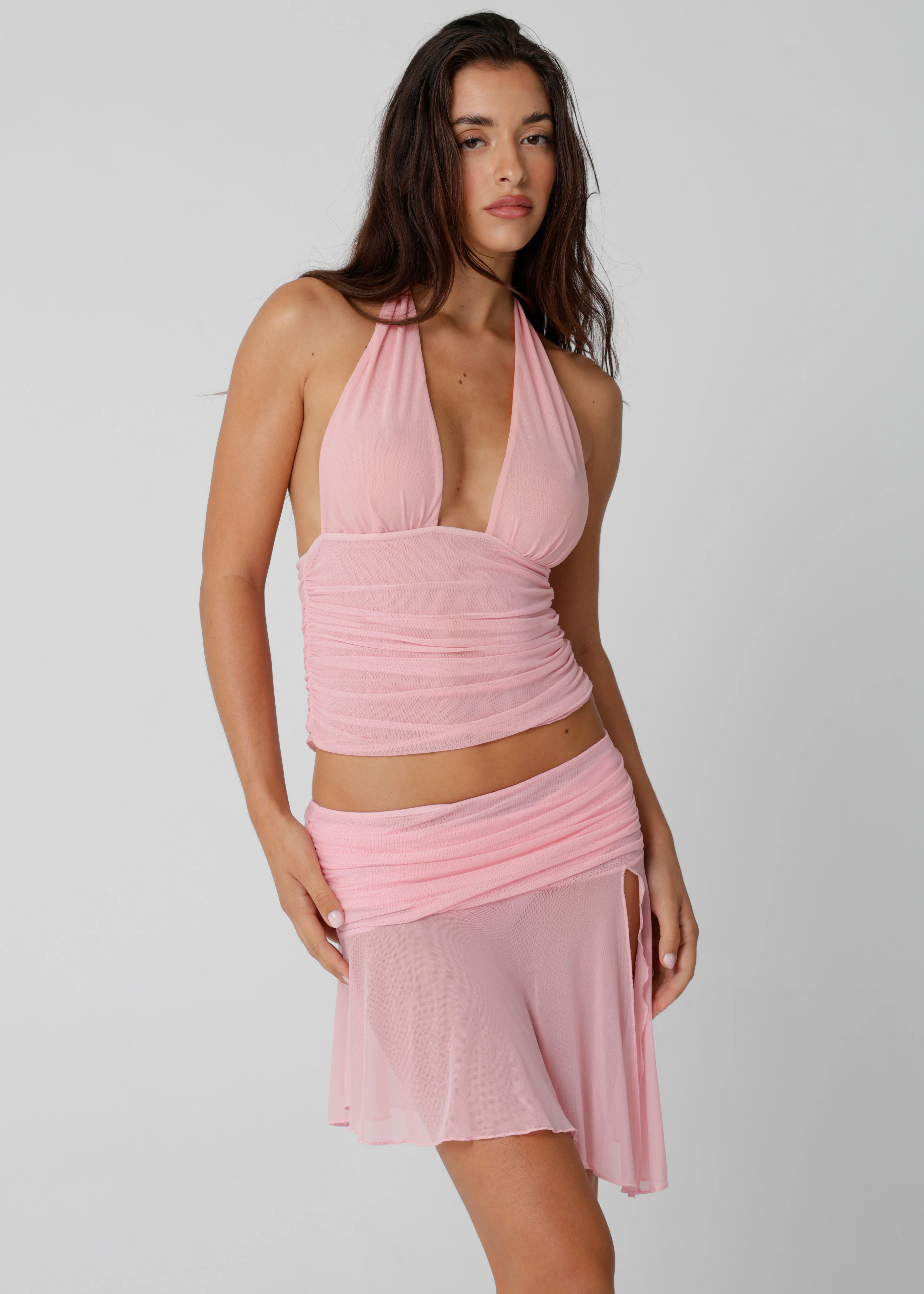 MESH SKIRT - PINK - Image 5